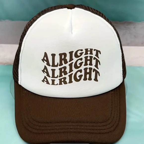 The Coconut Collective Alright Trucker Hat Brown NWT - Picture 2 of 3